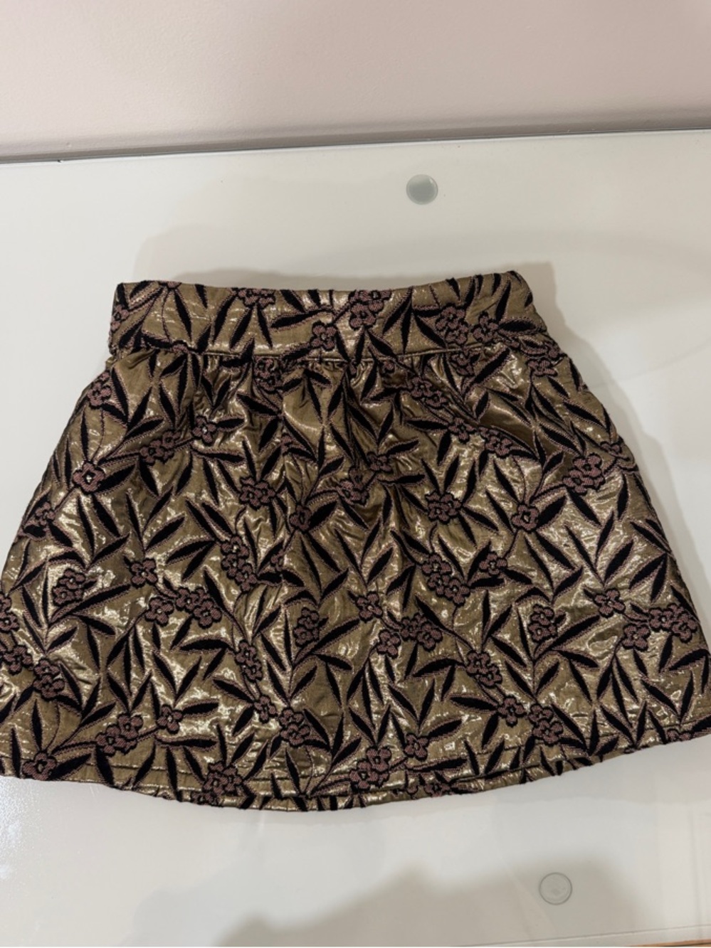 BEBE ORGANIC Isadora Skirt, Metallic Florals